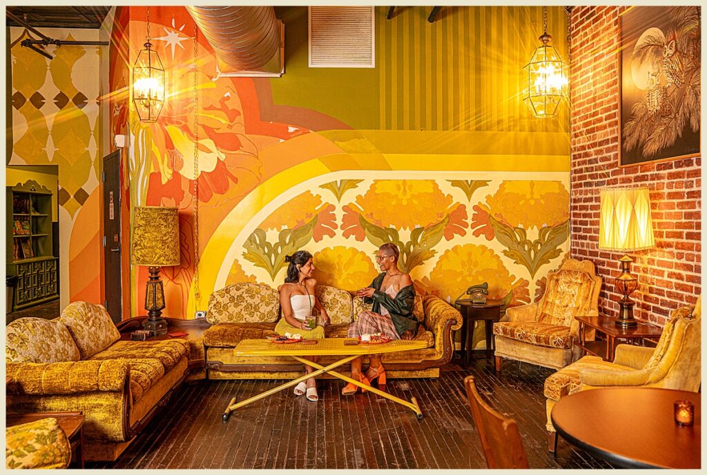 Mid Century Decoration at a bar called DayTrip in Asheville, NC.