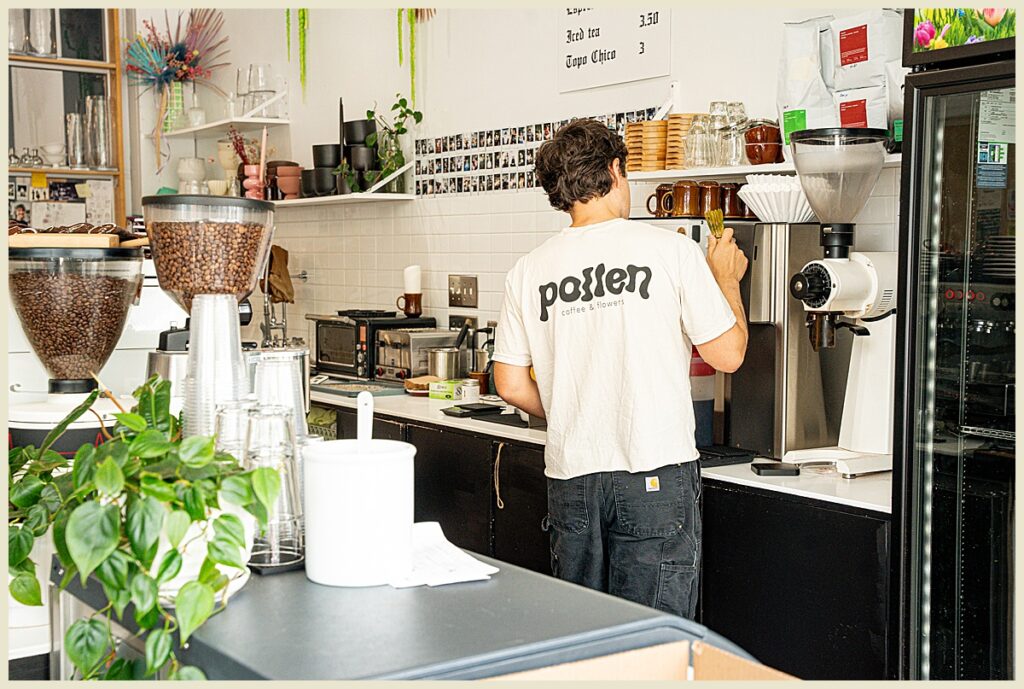 Pollen, a coffee and flower shop in Asheville, NC